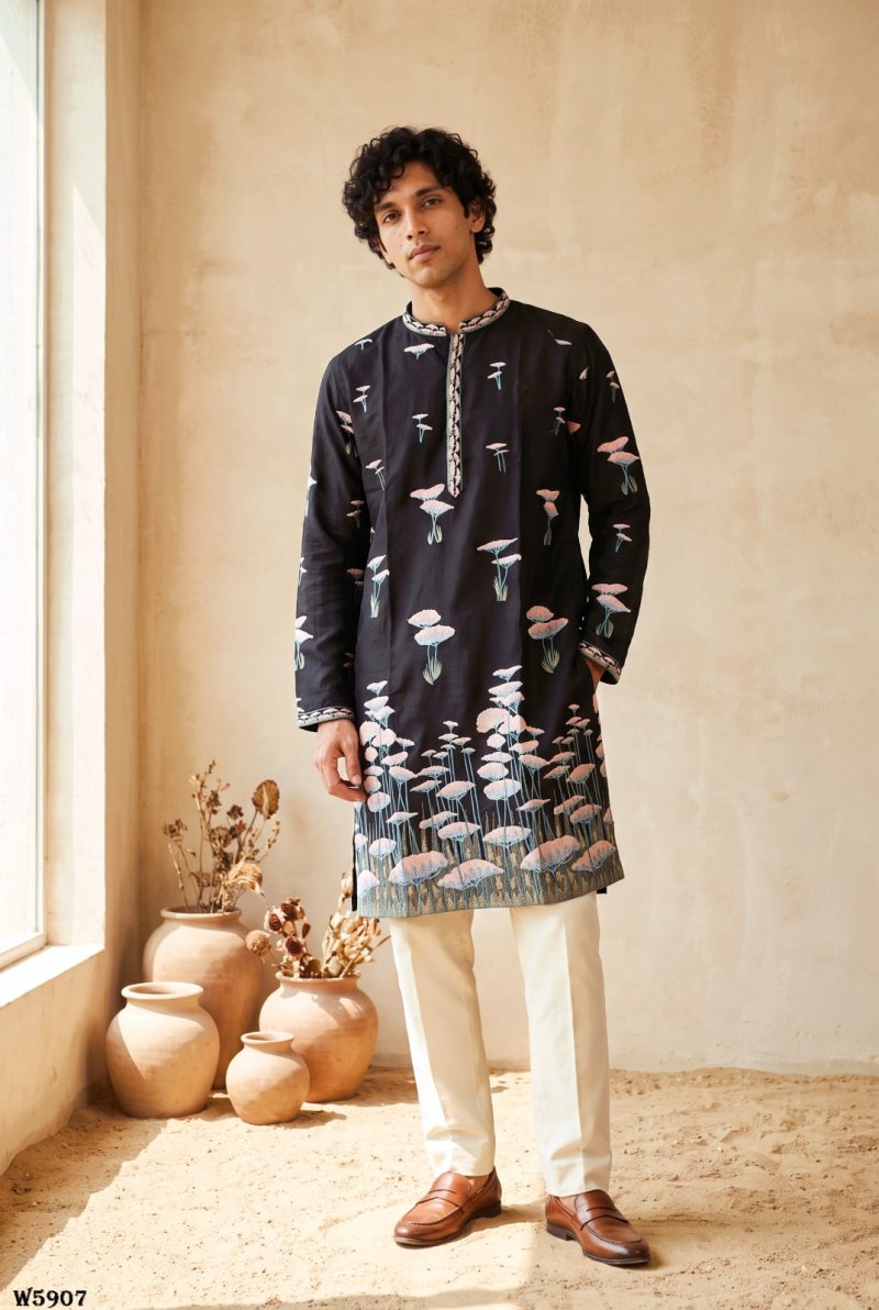 Outluk Wedding Vol 59 Silk Mens Kurta With Pajama 